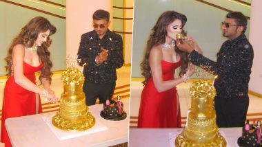 Urvashi Rautela Turns 30! Actress Cuts 24-Carat Cake Gifted By Yo Yo Honey Singh On Her Birthday (View Pics)